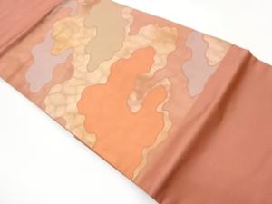 引箔抽象模様織出し名古屋帯